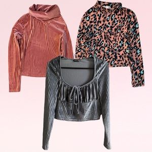 3 shein long sleeve shirts